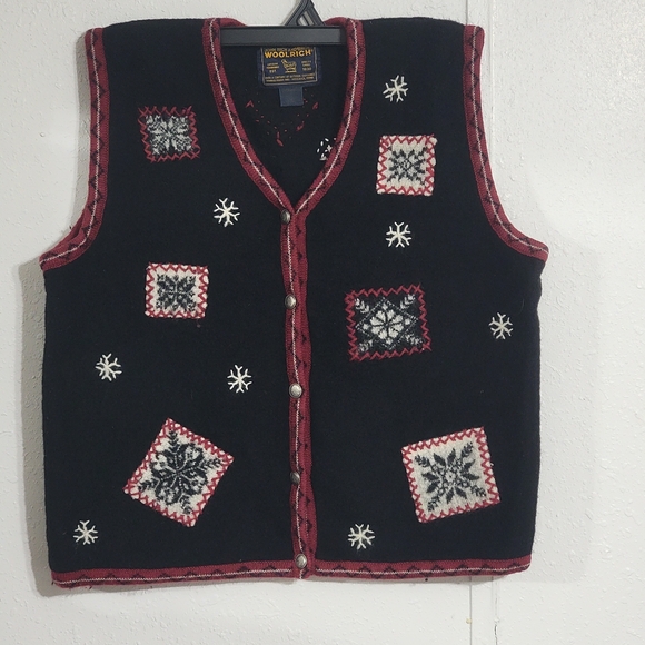 Woolrich Jackets & Blazers - WOOLRICH Vintage Women's Large Snowflake Wool Vest